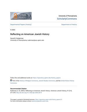Reflecting on American Jewish History