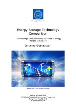 Energy Storage Technology Comparison