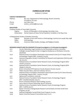 CURRICULUM VITAE Andrew K