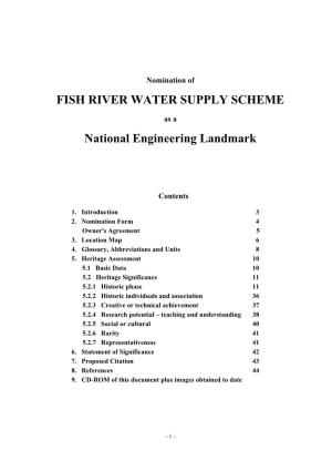 Fish River Water Supply Scheme