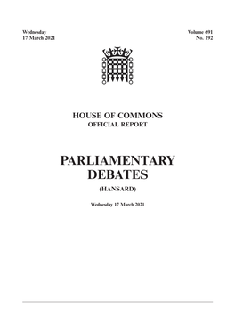 House of Commons Official Report