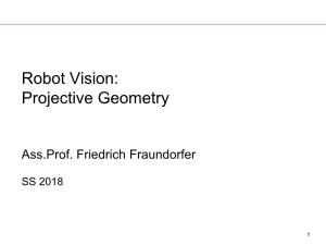 Robot Vision: Projective Geometry