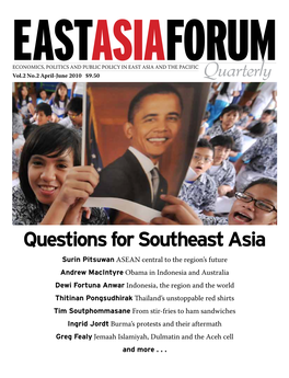 East Asia Forum Quarterly: Volume 2, Number 2, 2010