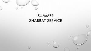 Shabbat Service for the Month of Elul