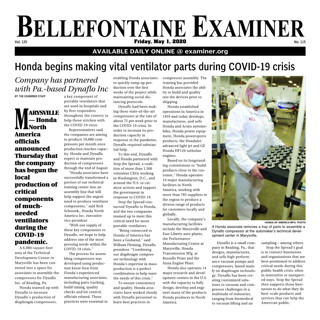 BELLEFONTAINE EXAMINER Vol