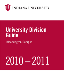 University Division Guide 2010–2011