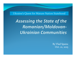 Ukraine's Quest for Mature Nation Statehood