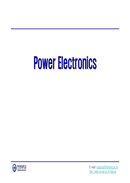 Power Electronicselectronics