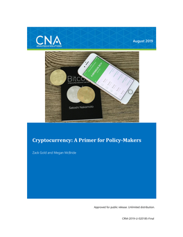 Cryptocurrency: a Primer for Policy-Makers