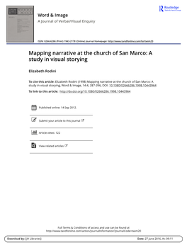 Mapping Narrative at the Church of San Marco: a Study in Visual Storying
