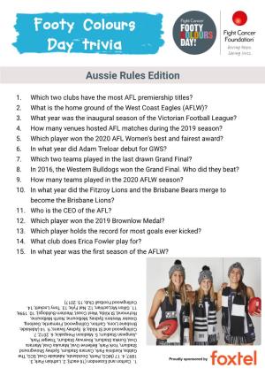 Aussie Rules Edition
