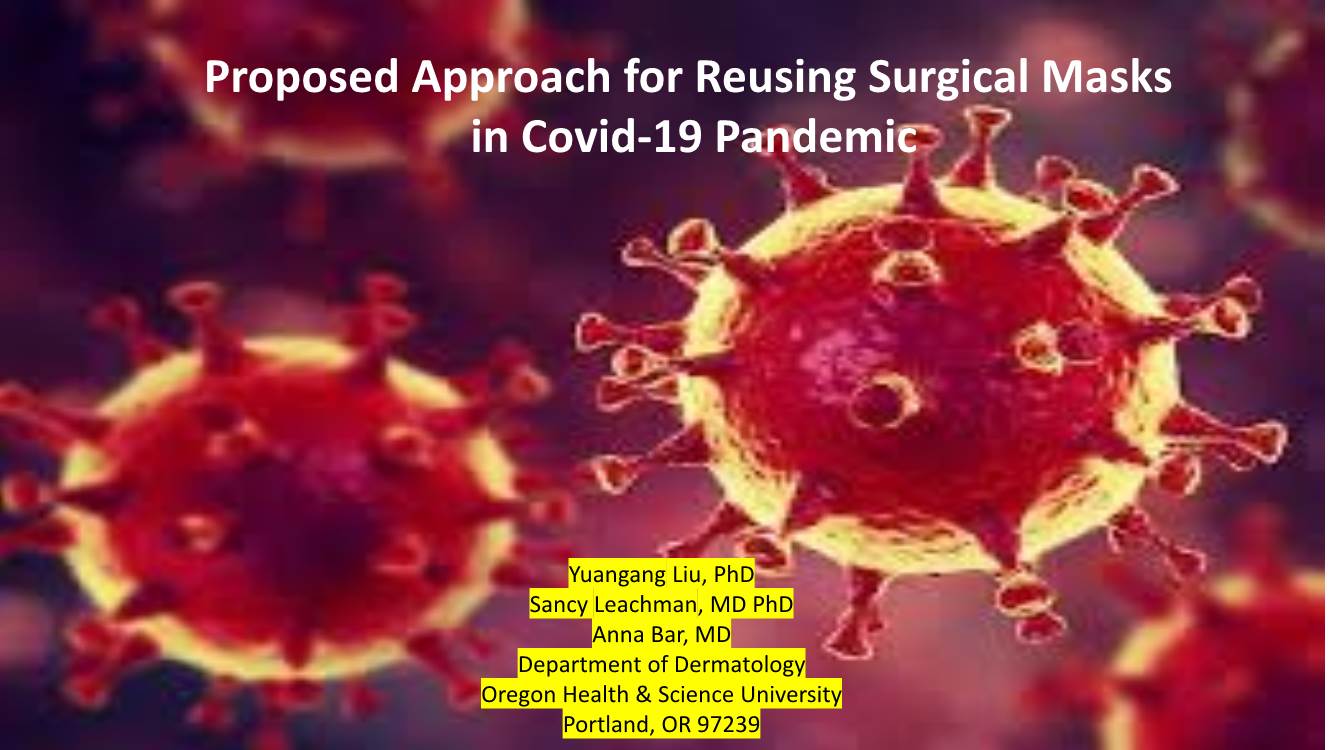 Proposed Approach for Reusing Surgical Masks in Covid-19 Pandemic