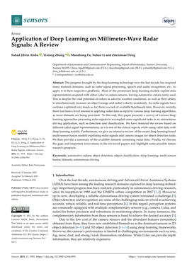 Application of Deep Learning on Millimeter-Wave Radar Signals: a Review