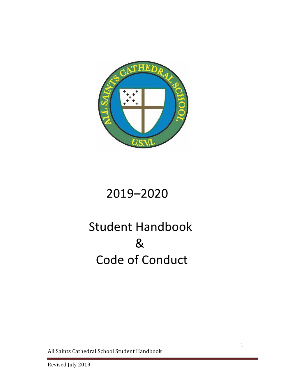 2019–2020 Student Handbook & Code of Conduct