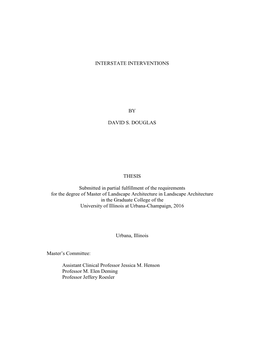 Interstate Interventions by David S. Douglas Thesis