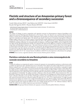 Floristic and Structure of an Amazonian Primary Forest and a Chronosequence of Secondary Succession