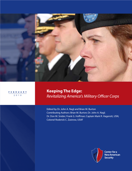 Revitalizing America's Military Officer Corps