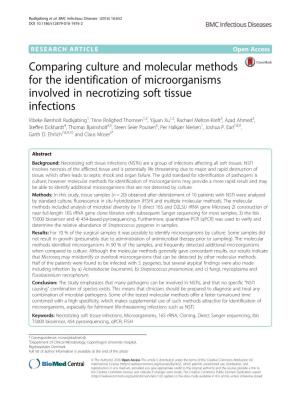 Comparing Culture and Molecular Methods for the Identification of Microorganisms Involved in Necrotizing Soft Tissue Infections