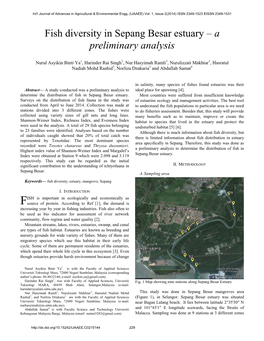 Fish Diversity in Sepang Besar Estuary – a Preliminary Analysis