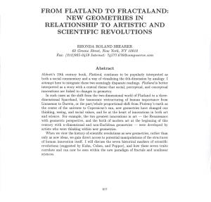 From Flatland to Fractaland: New Geometries in Relationship to Artistic and Scientific Revolutions