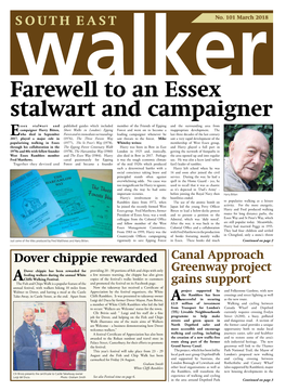 Farewell to an Essex Stalwart and Campaigner