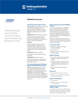 PROFIBUS Modules with Plug-N-Play Connectivity Reduce Overall