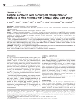 Surgical Compared with Nonsurgical Management of Fractures in Male Veterans with Chronic Spinal Cord Injury
