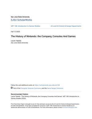 The History of Nintendo: the Company, Consoles and Games