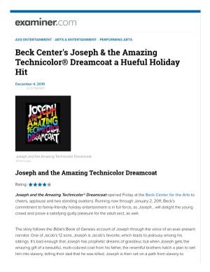 Beck Center's Joseph & the Amazing Technicolor® Dreamcoat a Hueful