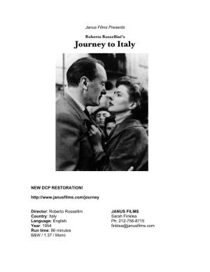 Journey to Italy Press Notes