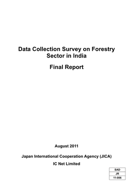 Data Collection Survey on Forestry Sector in India Final Report
