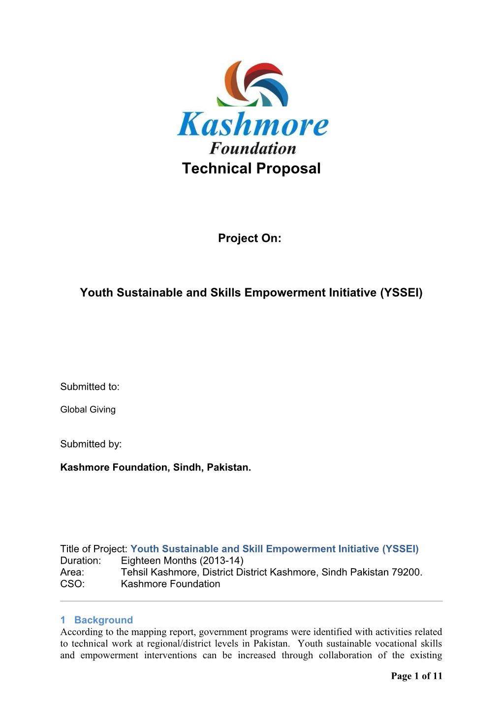 Youth Sustainable and Skills Empowerment Initiative (YSSEI)