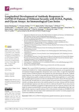 Longitudinal Development of Antibody Responses in COVID-19 Patients of Different Severity with ELISA, Peptide, and Glycan Arrays: an Immunological Case Series