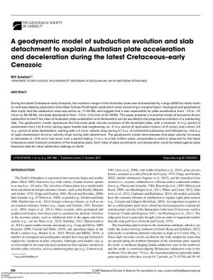 A Geodynamic Model of Subduction Evolution and Slab Detachment to Explain Australian Plate Acceleration and Deceleration During the Latest Cretaceous–Early Cenozoic