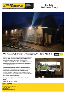 "An Teachin", Ballymaloe, Shanagarry, Co.Cork. P25HC42
