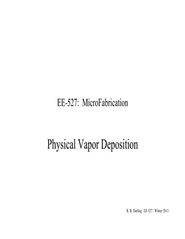 Physical Vapor Deposition