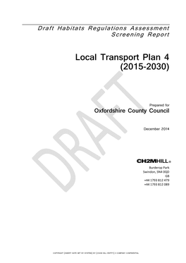 Local Transport Plan (LTP4)