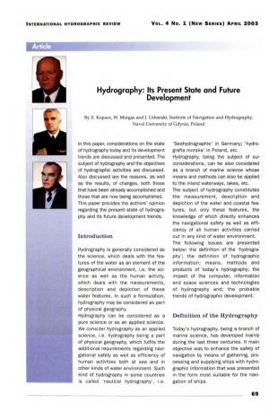 Hydrography: Its Present State and Future Development