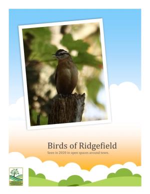 Birds Seen in Ridgefield Open Spaces in 2020