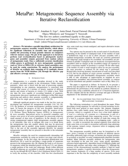 Metagenomic Sequence Assembly Via Iterative Reclassification