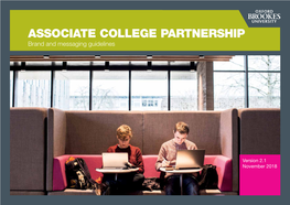 ASSOCIATE COLLEGE PARTNERSHIP Brand and Messaging Guidelines