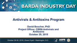 Antivirals & Antitoxins Program
