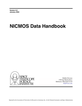 NICMOS Data Handbook