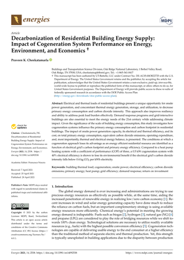 Impact of Cogeneration System Performance on Energy, Environment, and Economics †