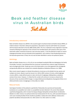 Beak and Feather Disease Viru