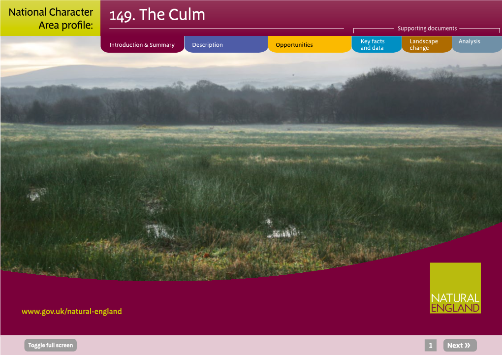 NE389:NCA Profile:149. the Culm