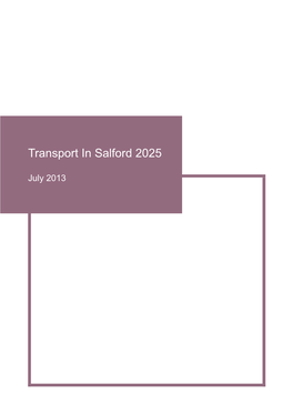 Transport in Salford 2025