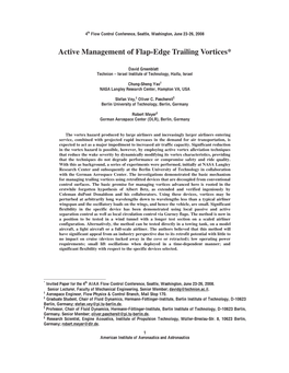 Active Management of Flap-Edge Trailing Vortices*
