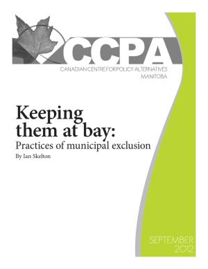 Keeping Them at Bay: Practices of Municipal Exclusion by Ian Skelton