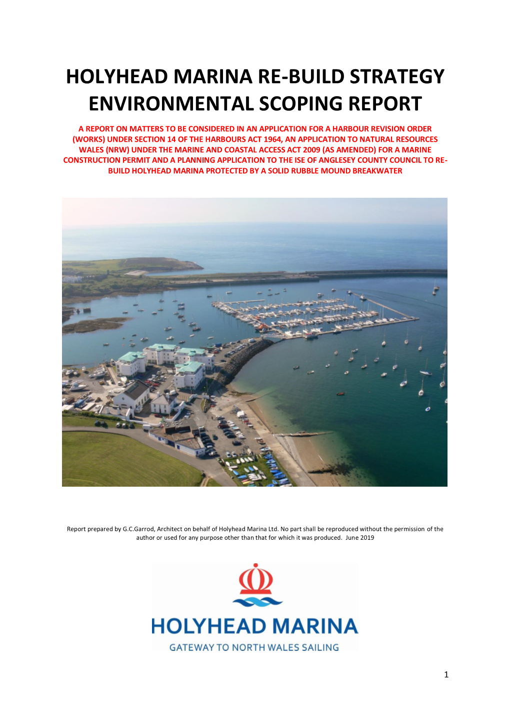 Holyhead Marina Re-Build Strategy Environmental Scoping Report